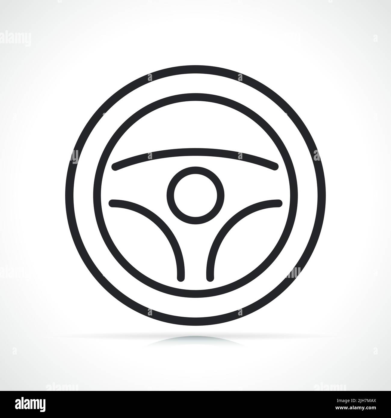 car steering wheel thin line icon isolated Stock Vector