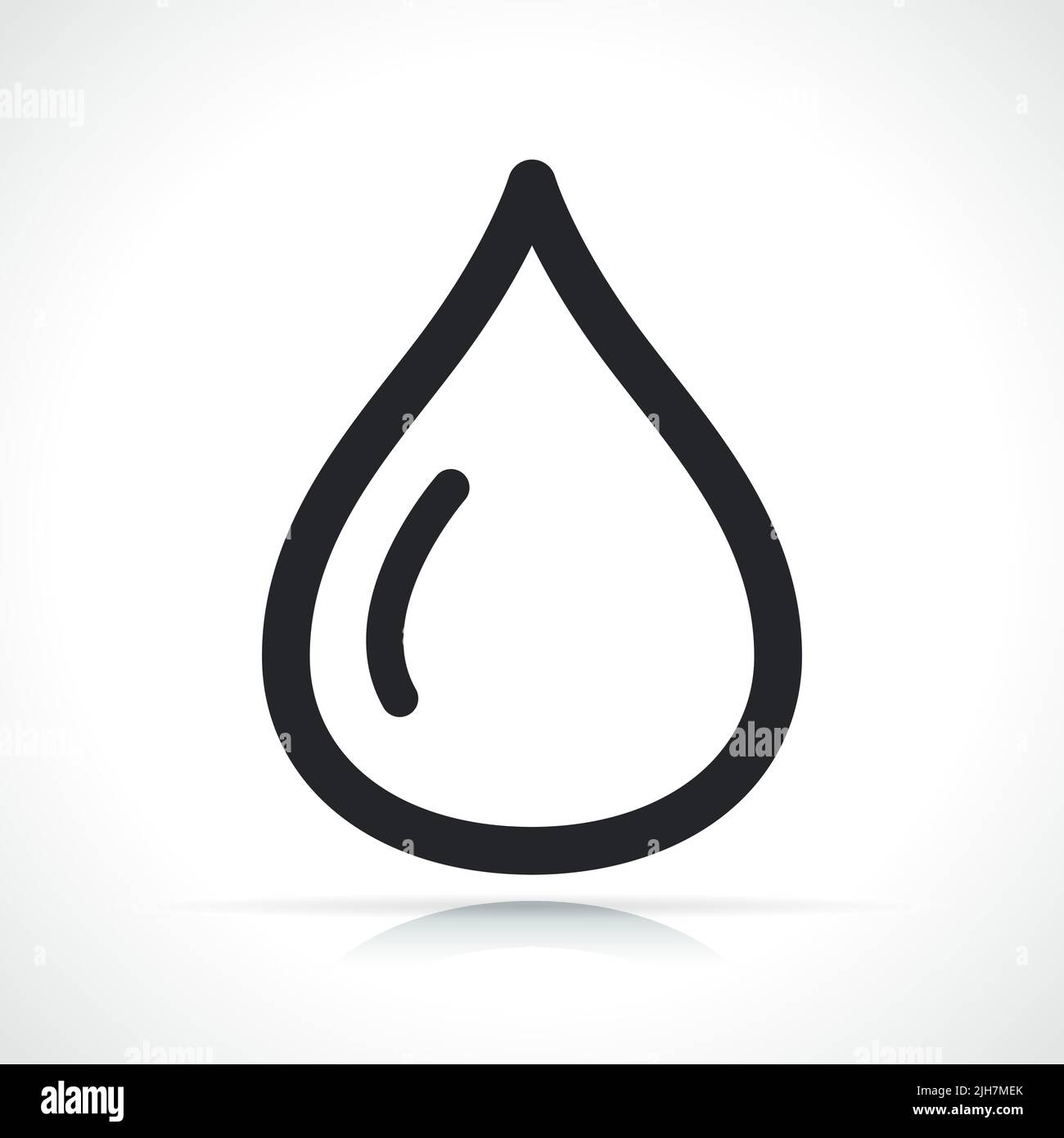 water drop thin line icon isolated illustration Stock Vector