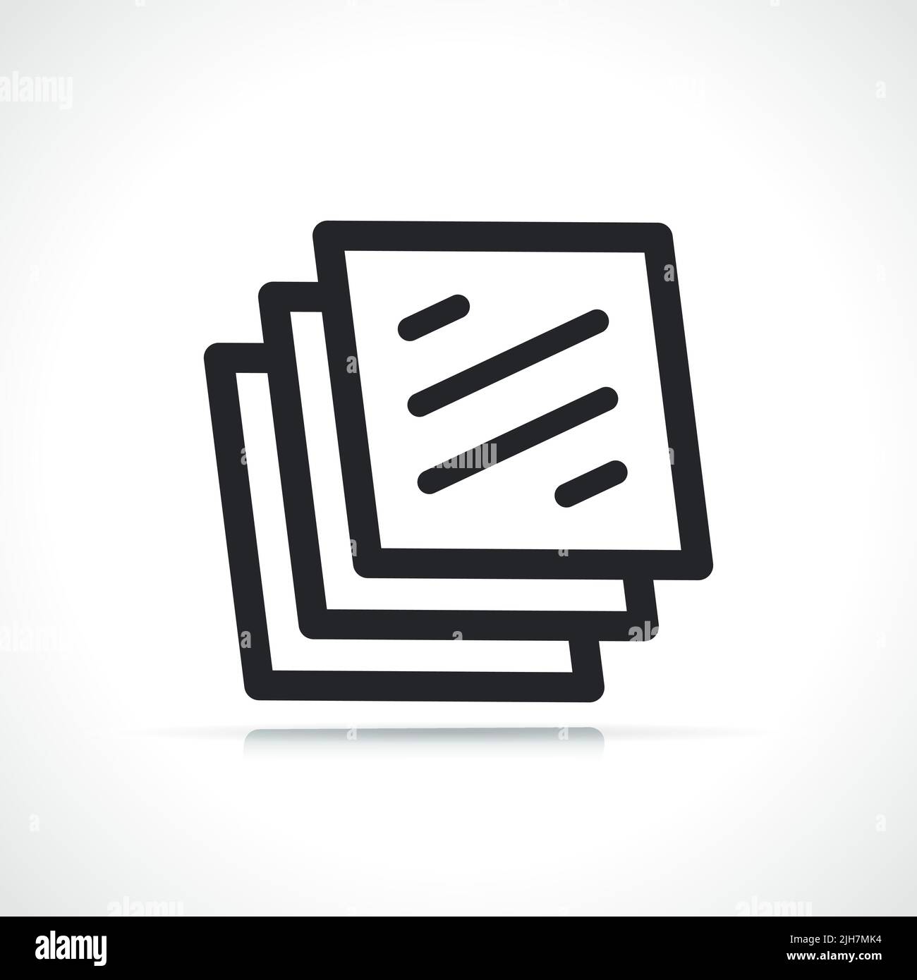 layered material thin line icon isolated illustration Stock Vector