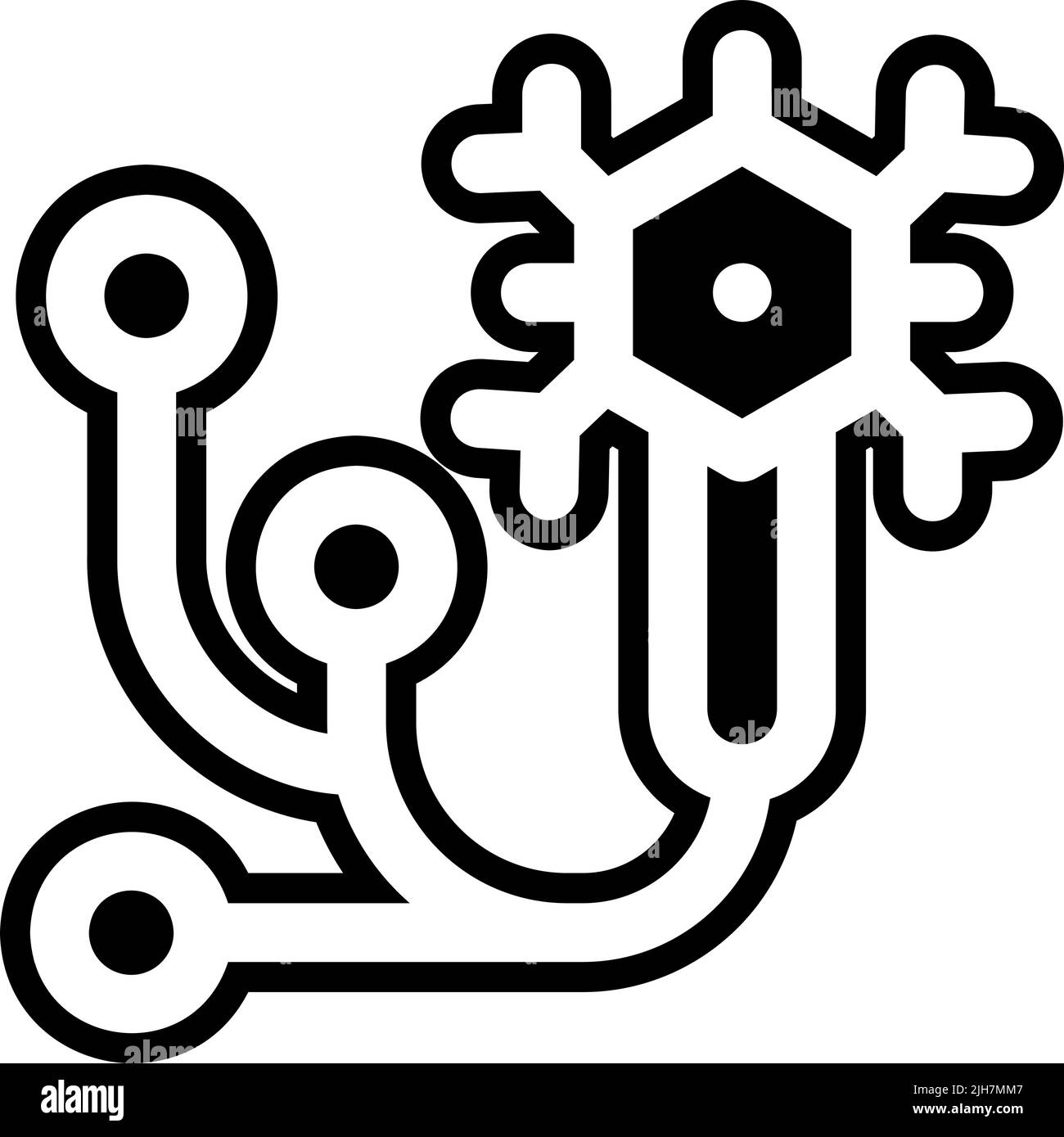 Neuromarketing neuron icon Stock Vector