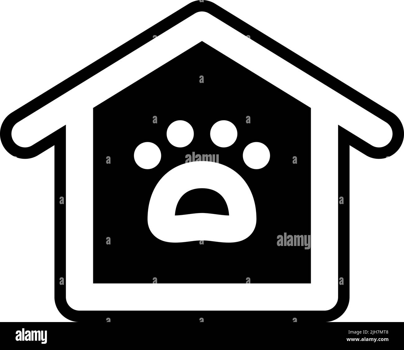 Real estate pet house icon Stock Vector