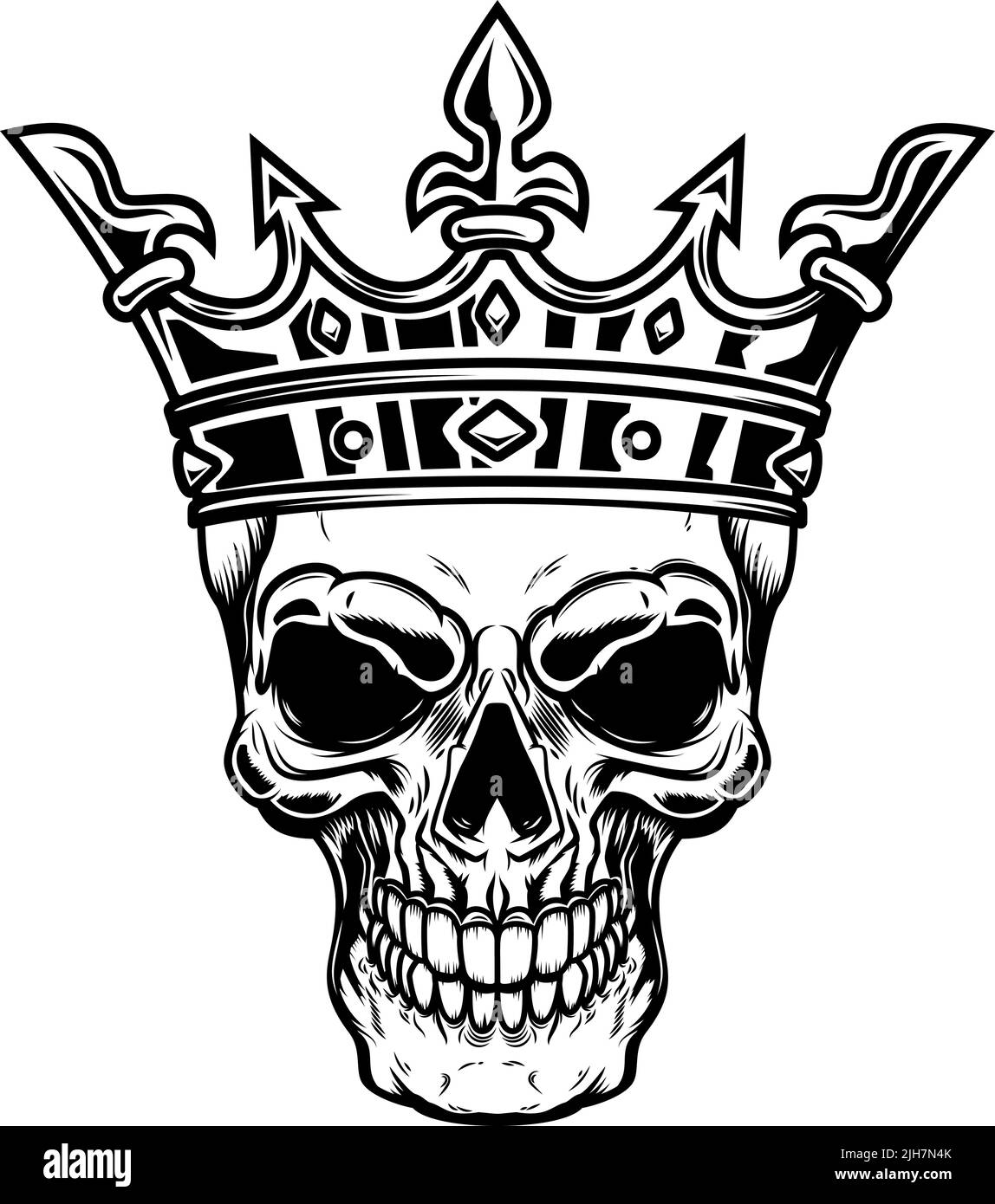 Skull King Crown Tattoo