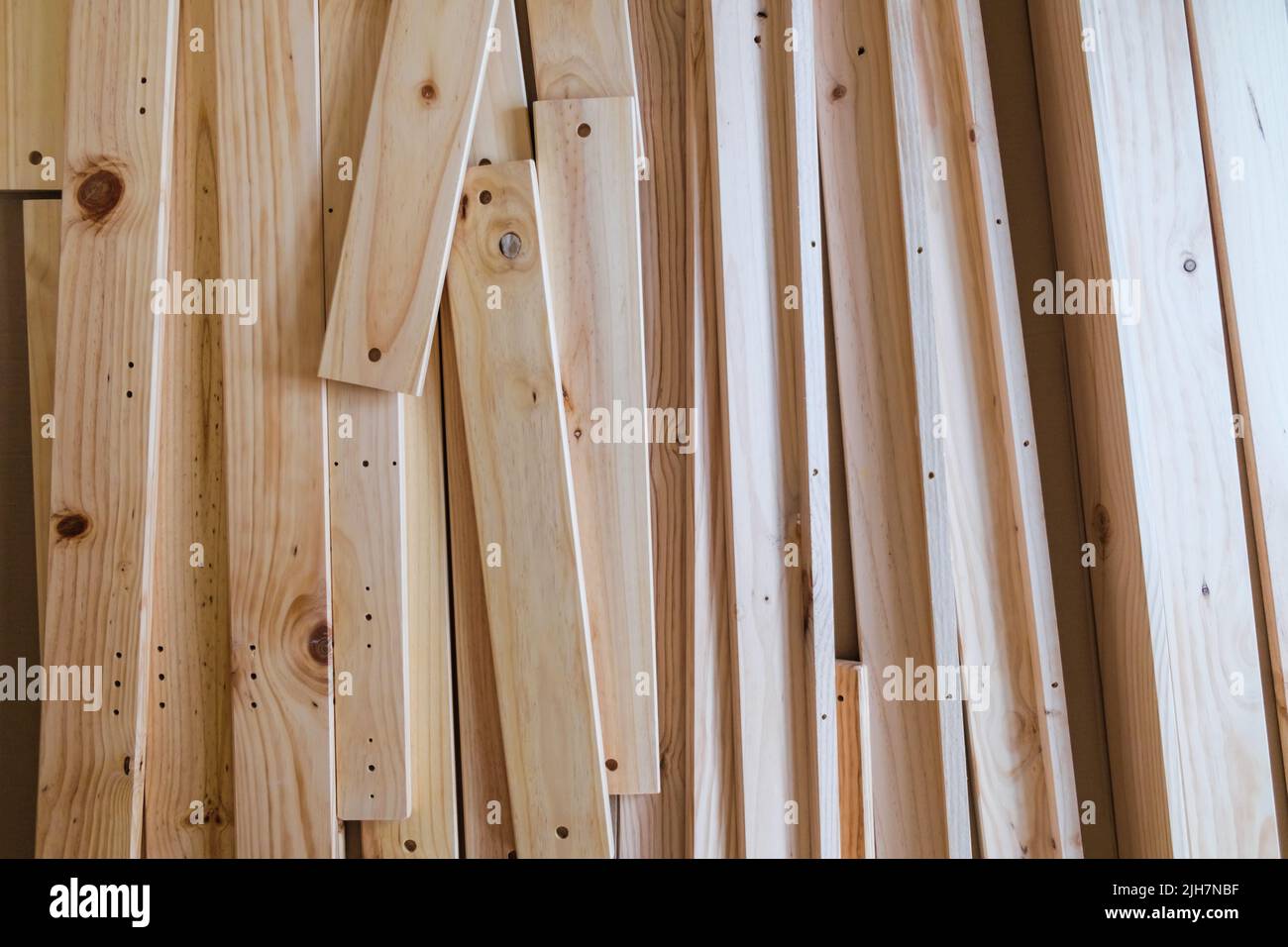 Clean unvarnished pine wood planks Stock Photo Alamy