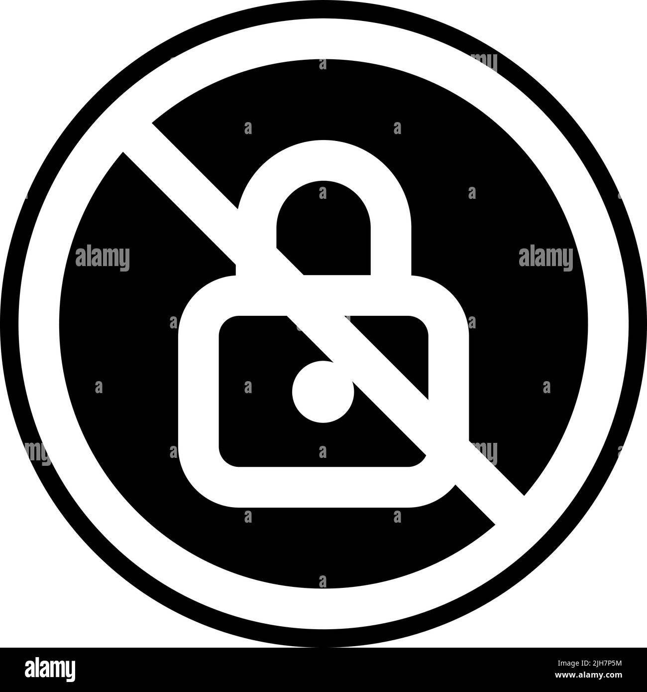 Signal and prohibition lock icon Stock Vector Image & Art - Alamy