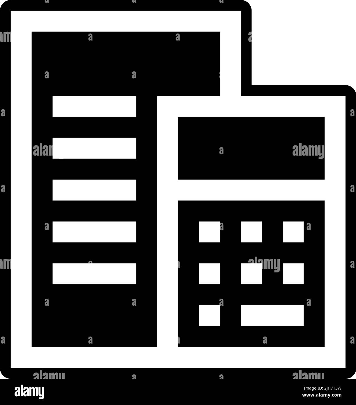 Team management calculator icon Stock Vector
