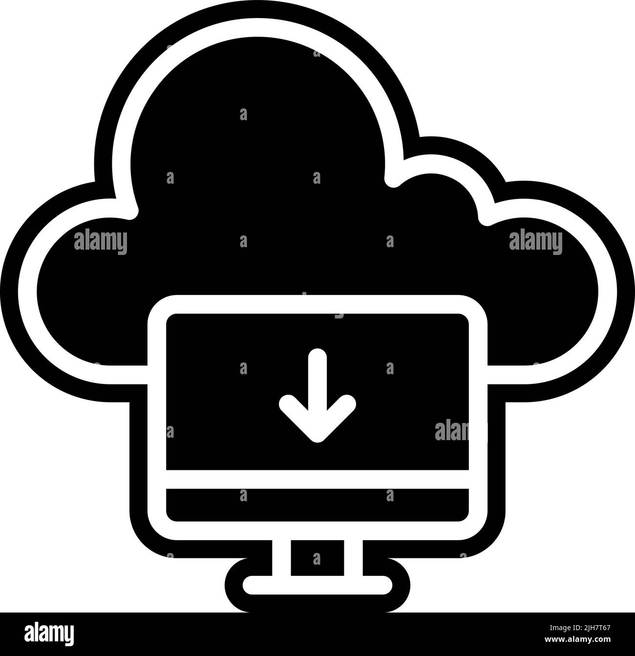 Cloud computing cyber security concept Black and White Stock Photos ...