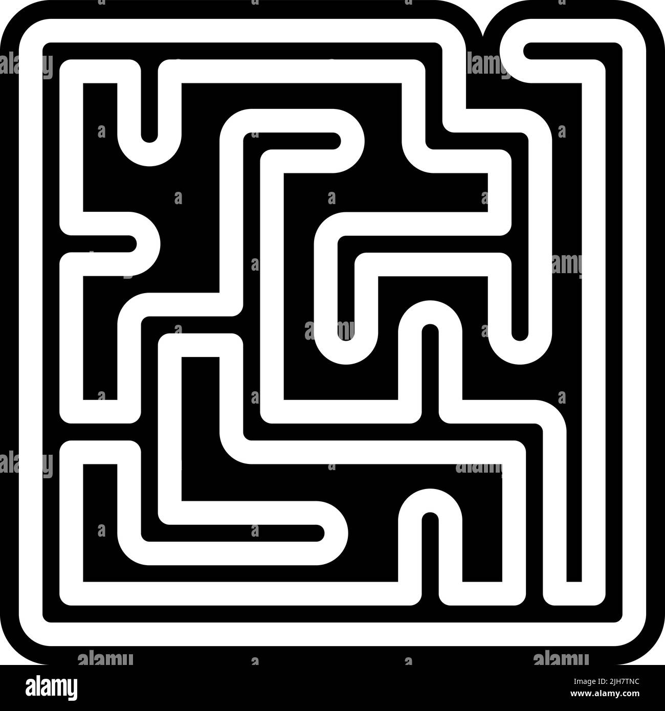 Video game elements labyrinth icon Stock Vector