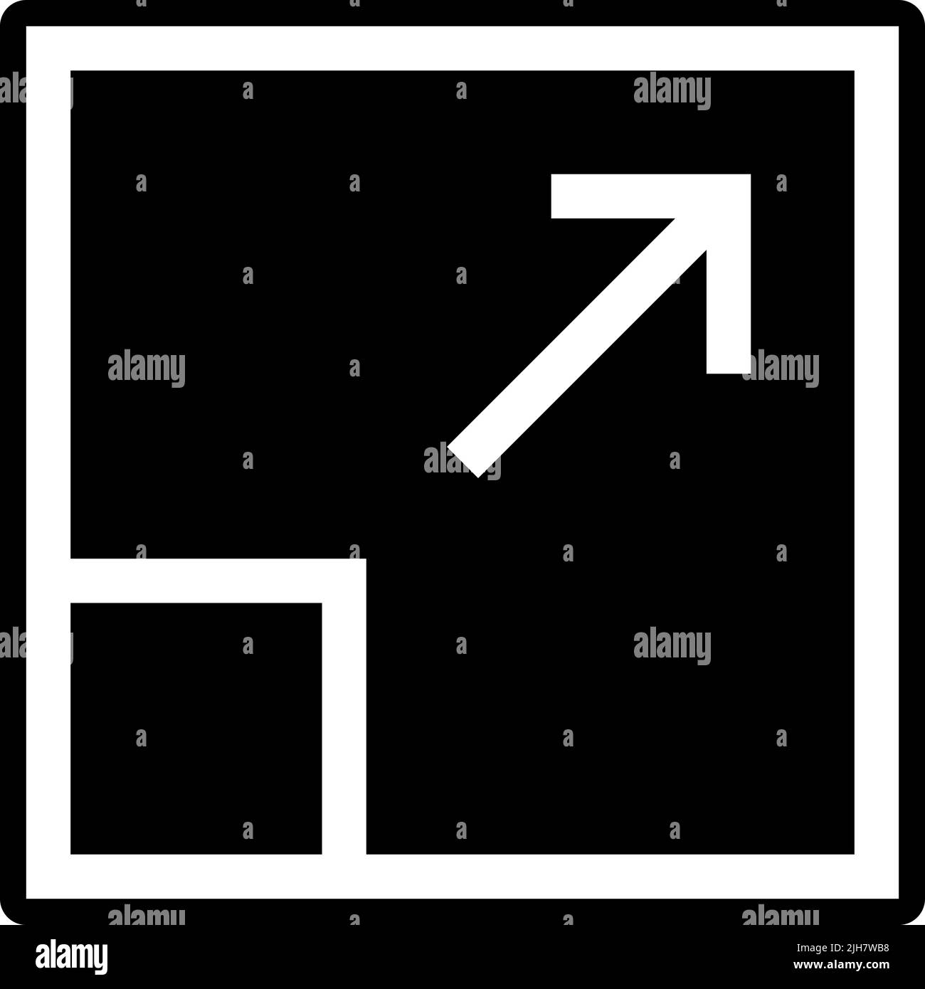 User interface enlarge icon Stock Vector