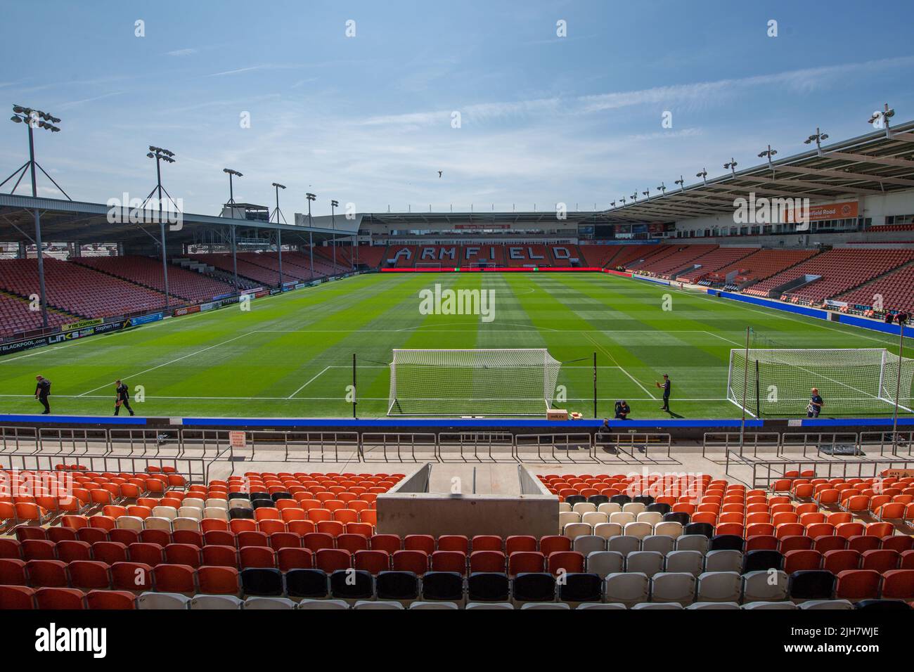 general view of Bloomfield Road, Home of Blackpool Stock Photo - Alamy