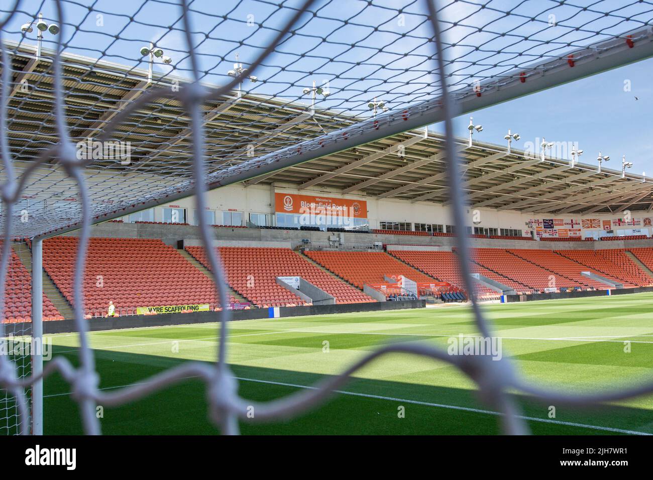 general view of Bloomfield Road, Home of Blackpool Stock Photo - Alamy