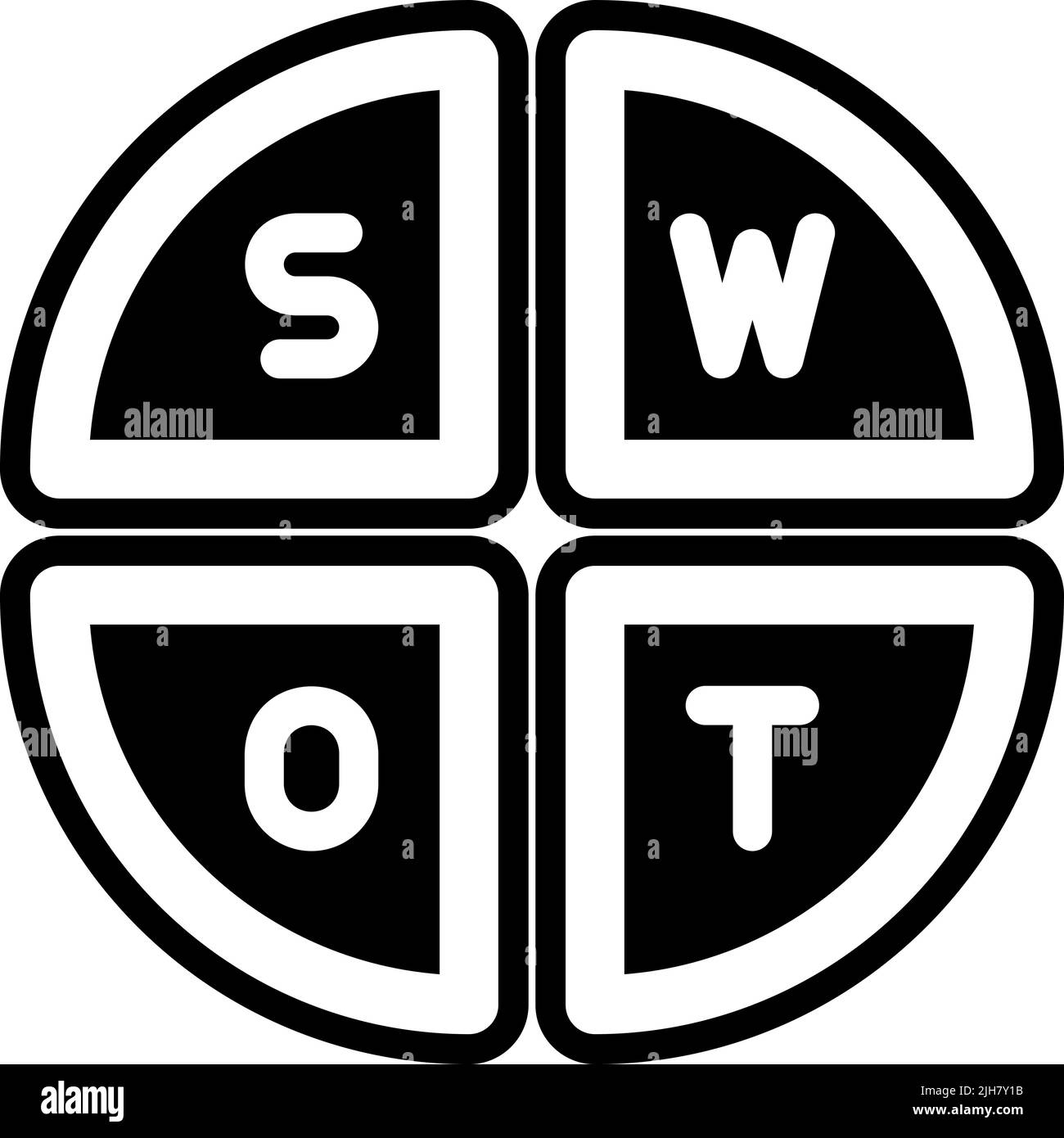 Business swot analysis icon Stock Vector