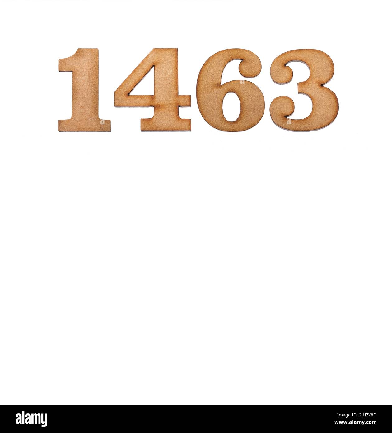 Number 1463 in wood, isolated on white background Stock Photo Alamy