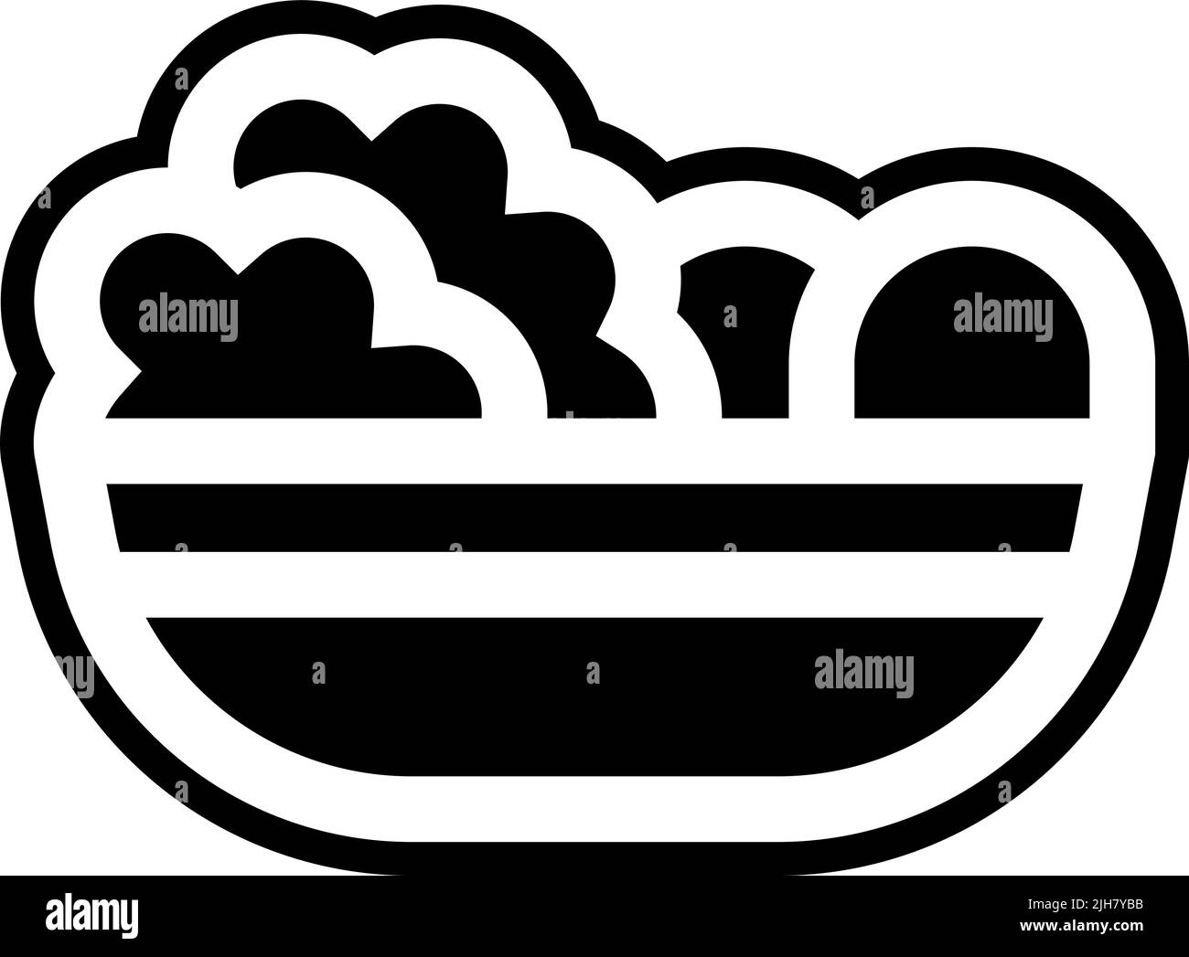 Yoga salad icon Stock Vector