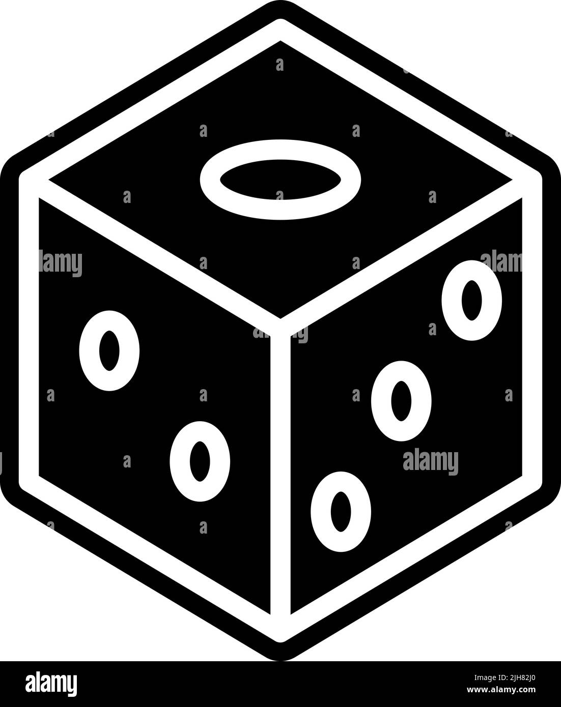 Realistic vector dice icon Black and White Stock Photos & Images - Alamy