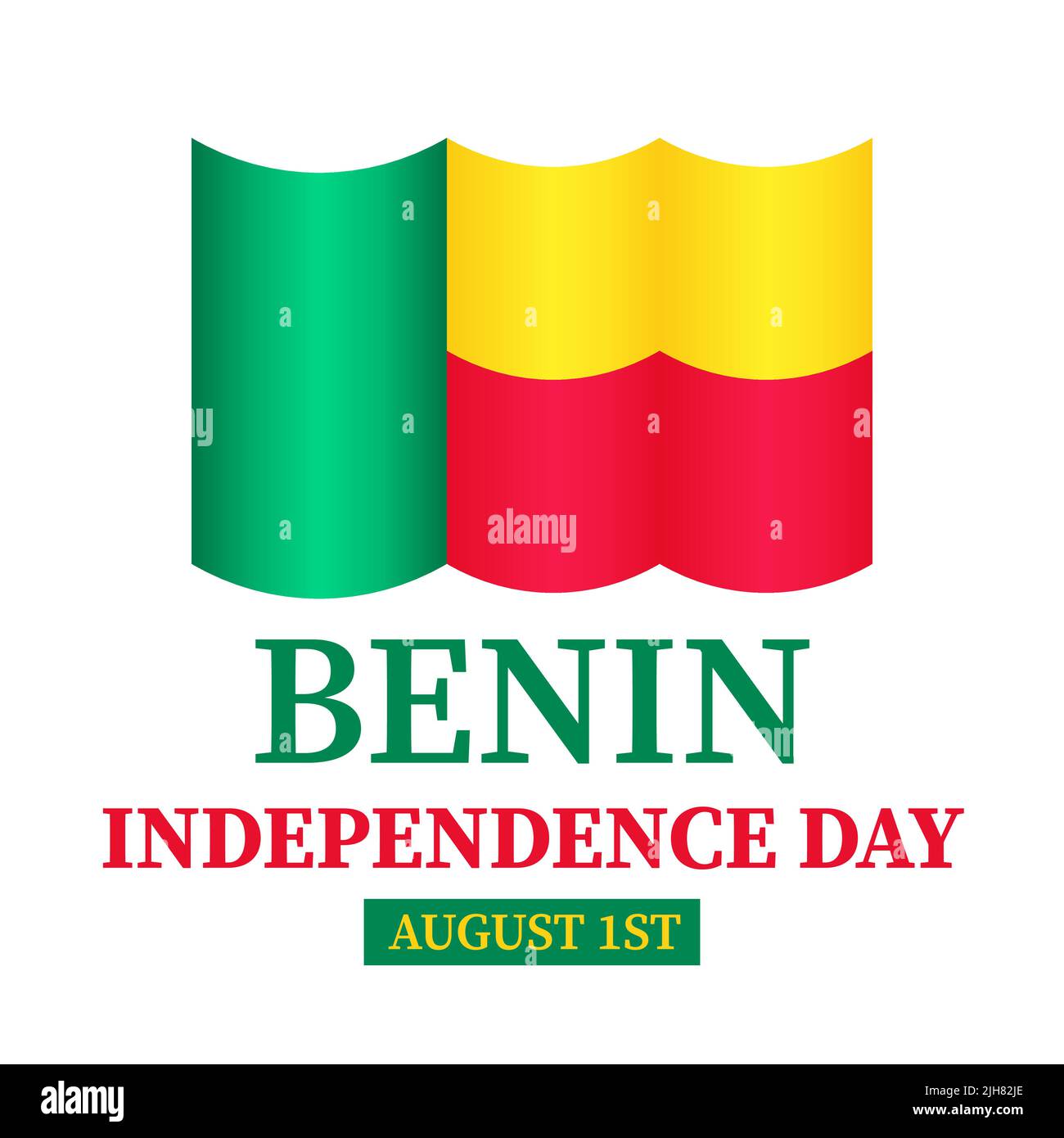 Benin Independence Day typography poster. National holiday on August