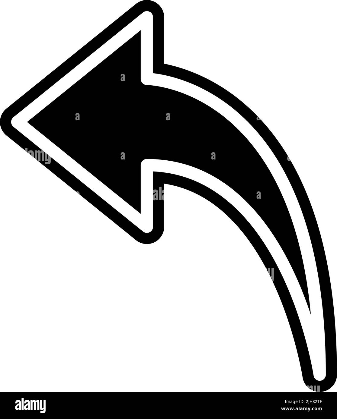 Essential left arrow icon Stock Vector