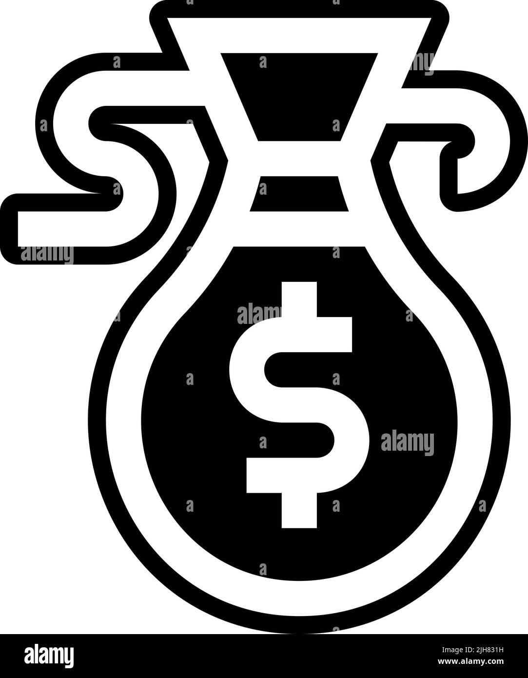 Hacker money bag icon Stock Vector