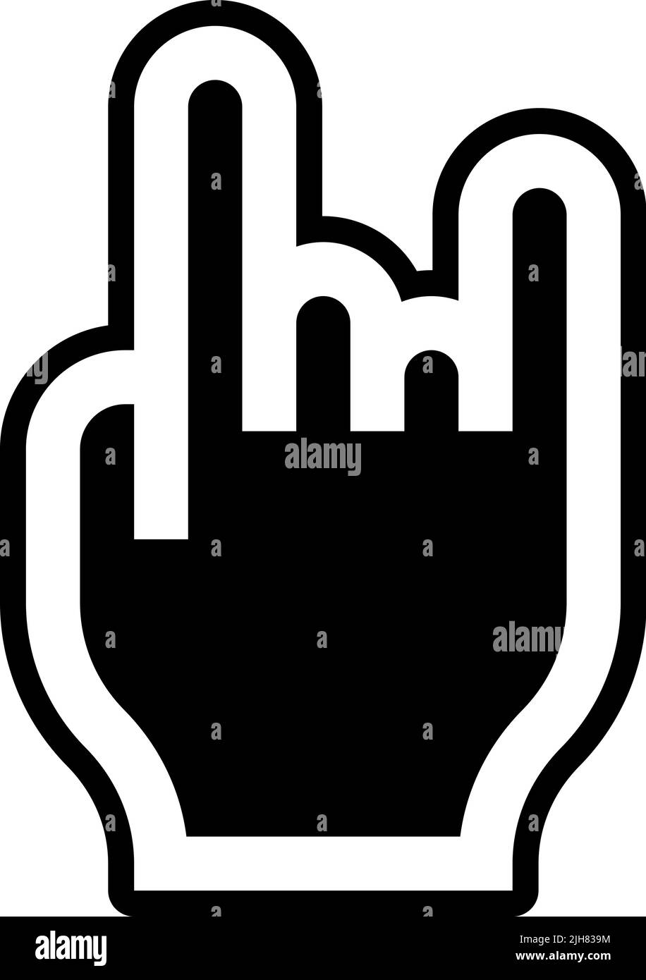 Hand gestures rock icon Stock Vector