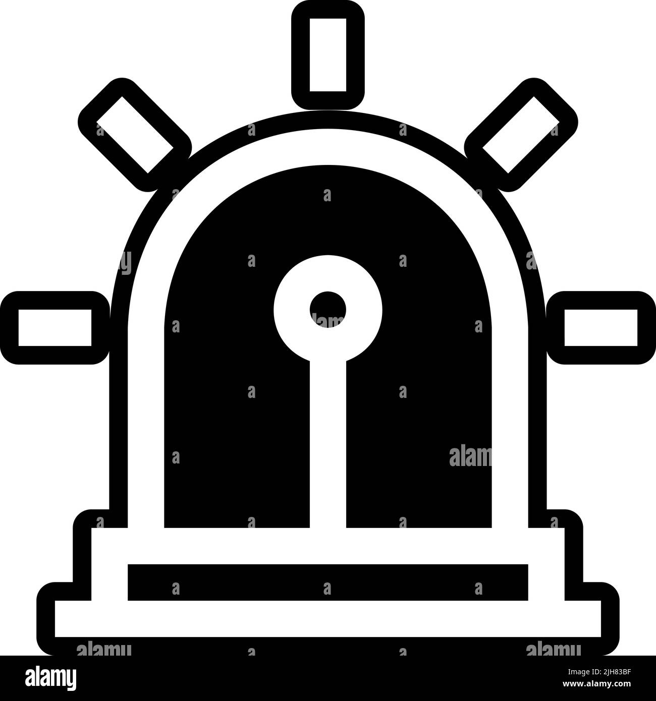 Hacker siren icon Stock Vector