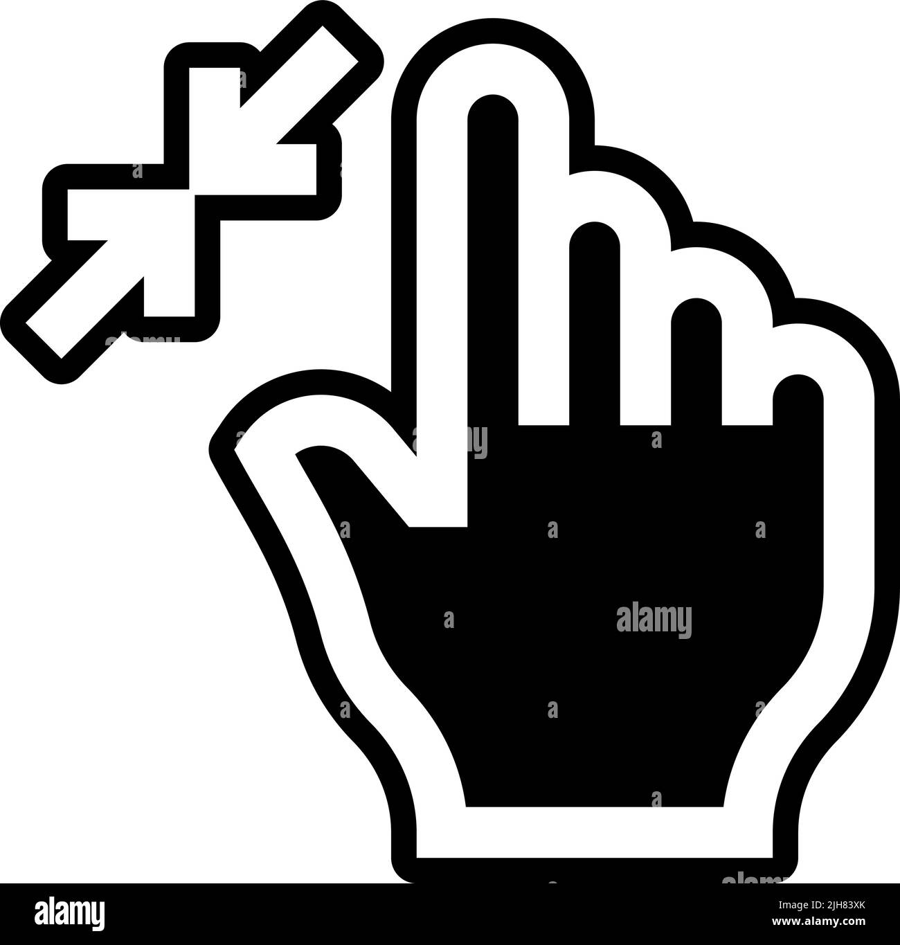 Hand gestures zoom in icon Stock Vector Image & Art Alamy