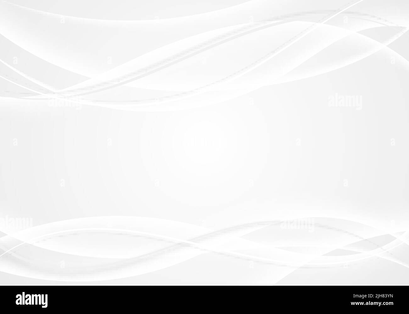 Abstract modern white and gray wave wave lines background. Vector ...