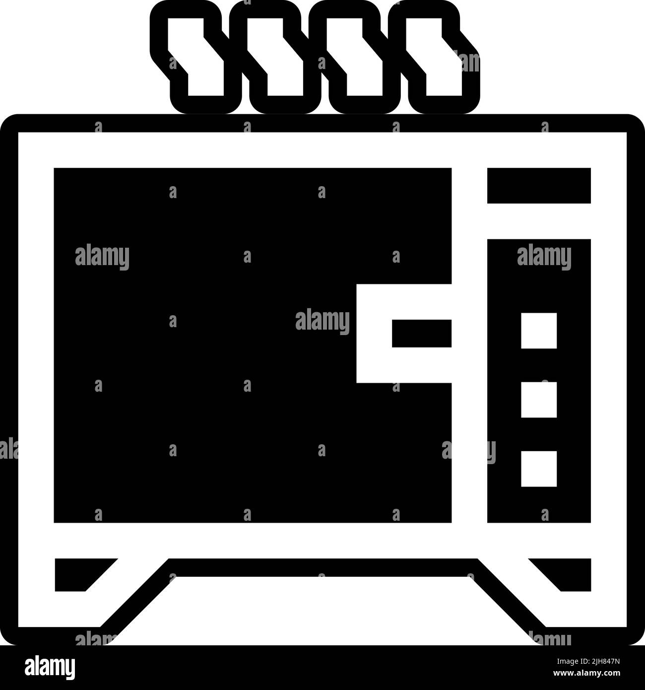 Home stuff microwave icon Stock Vector