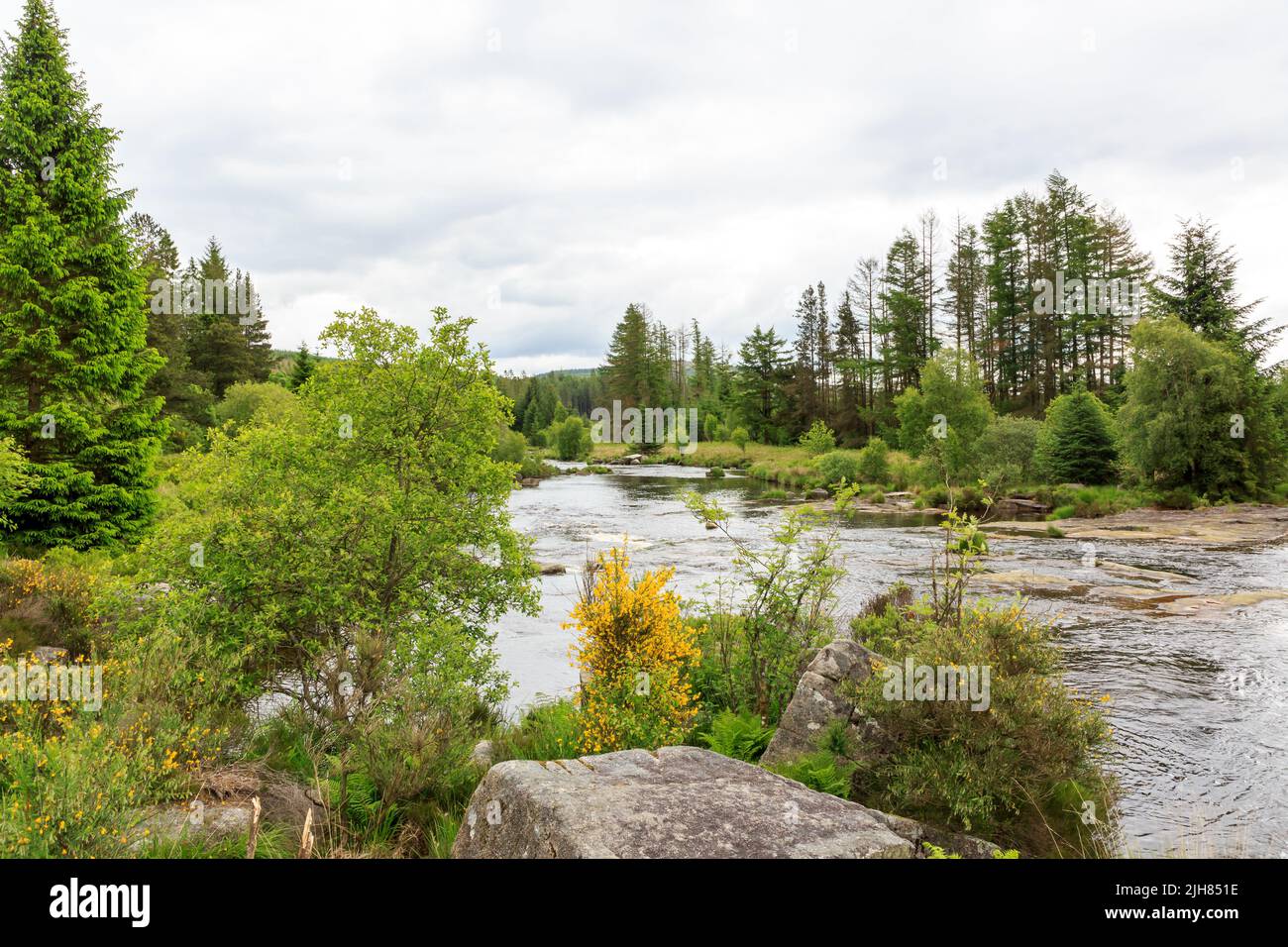 Looking down the River Dee beside the Raiders road in Dumfries and