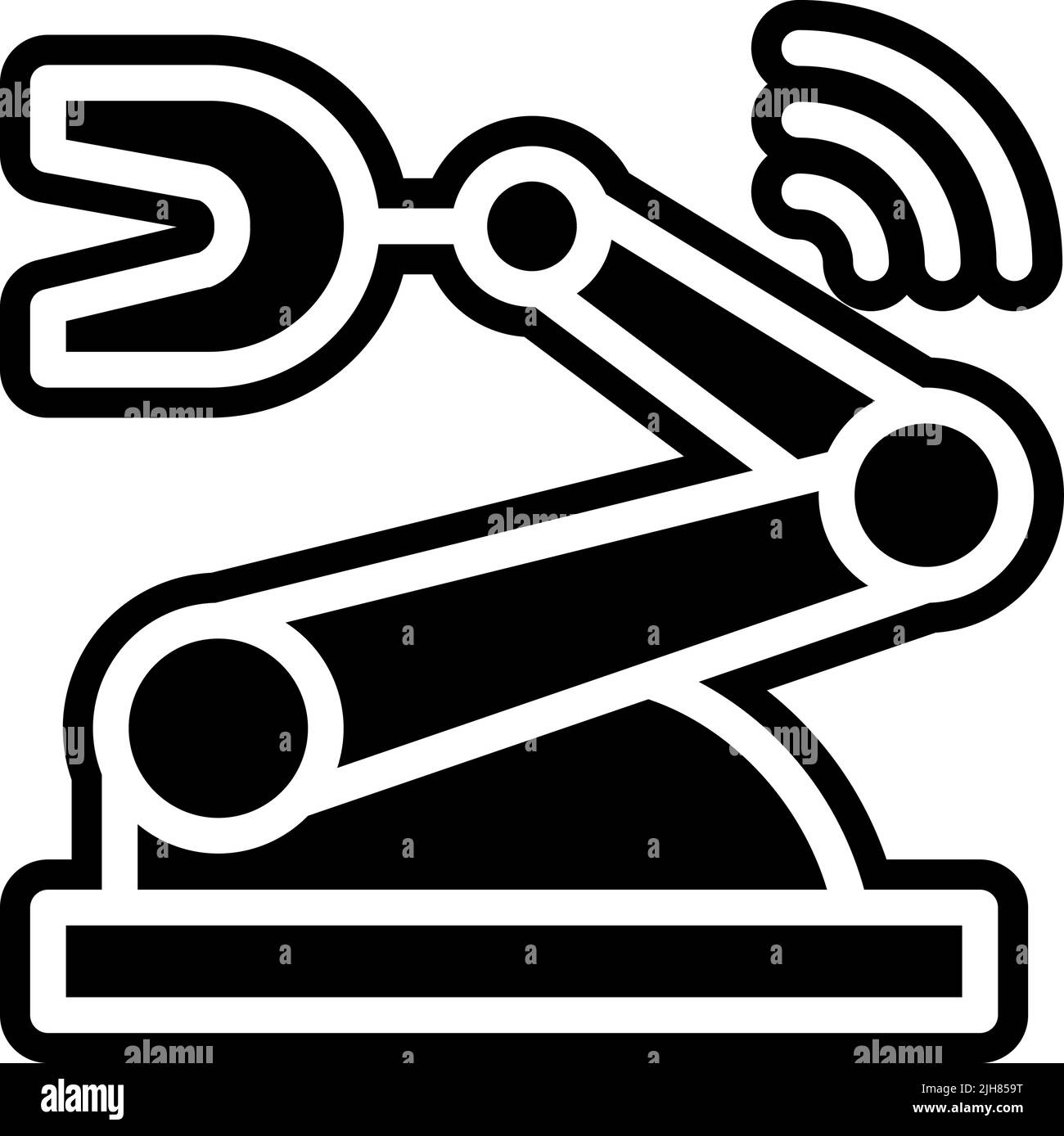 Iiot robot icon Stock Vector