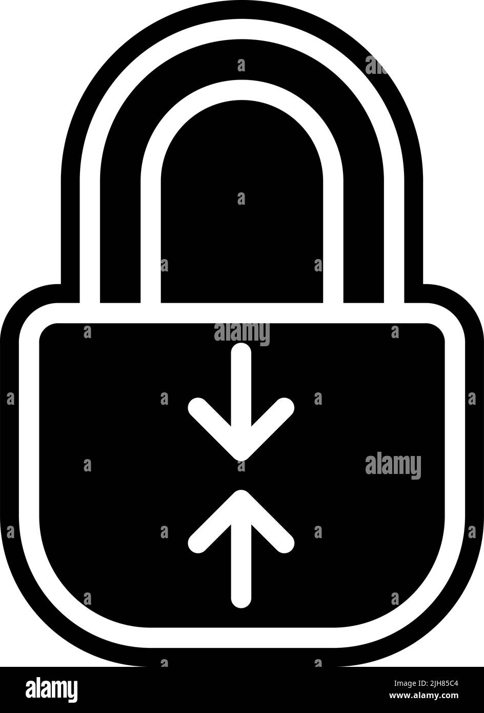 Iiot lock icon Stock Vector