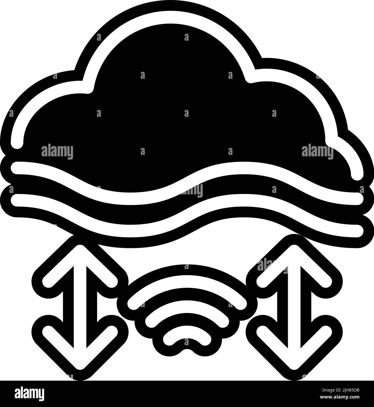 Iiot fog icon Stock Vector