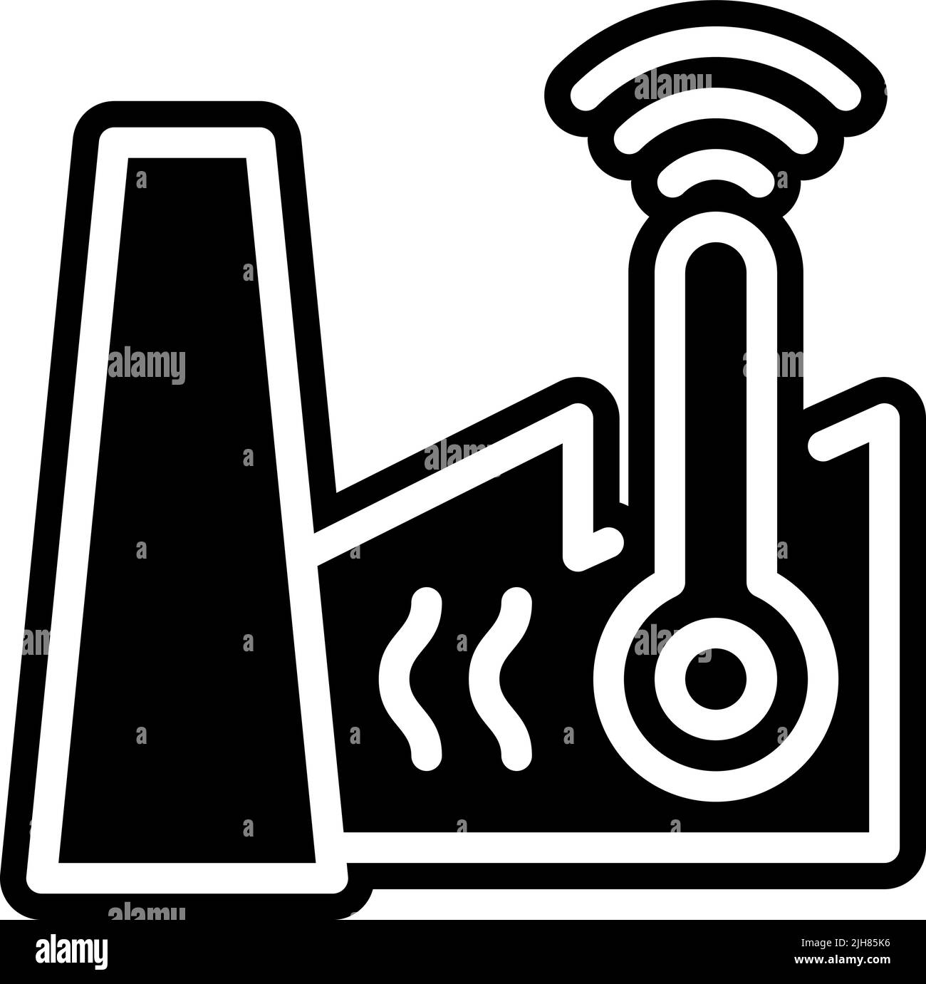 Iiot temperature icon Stock Vector
