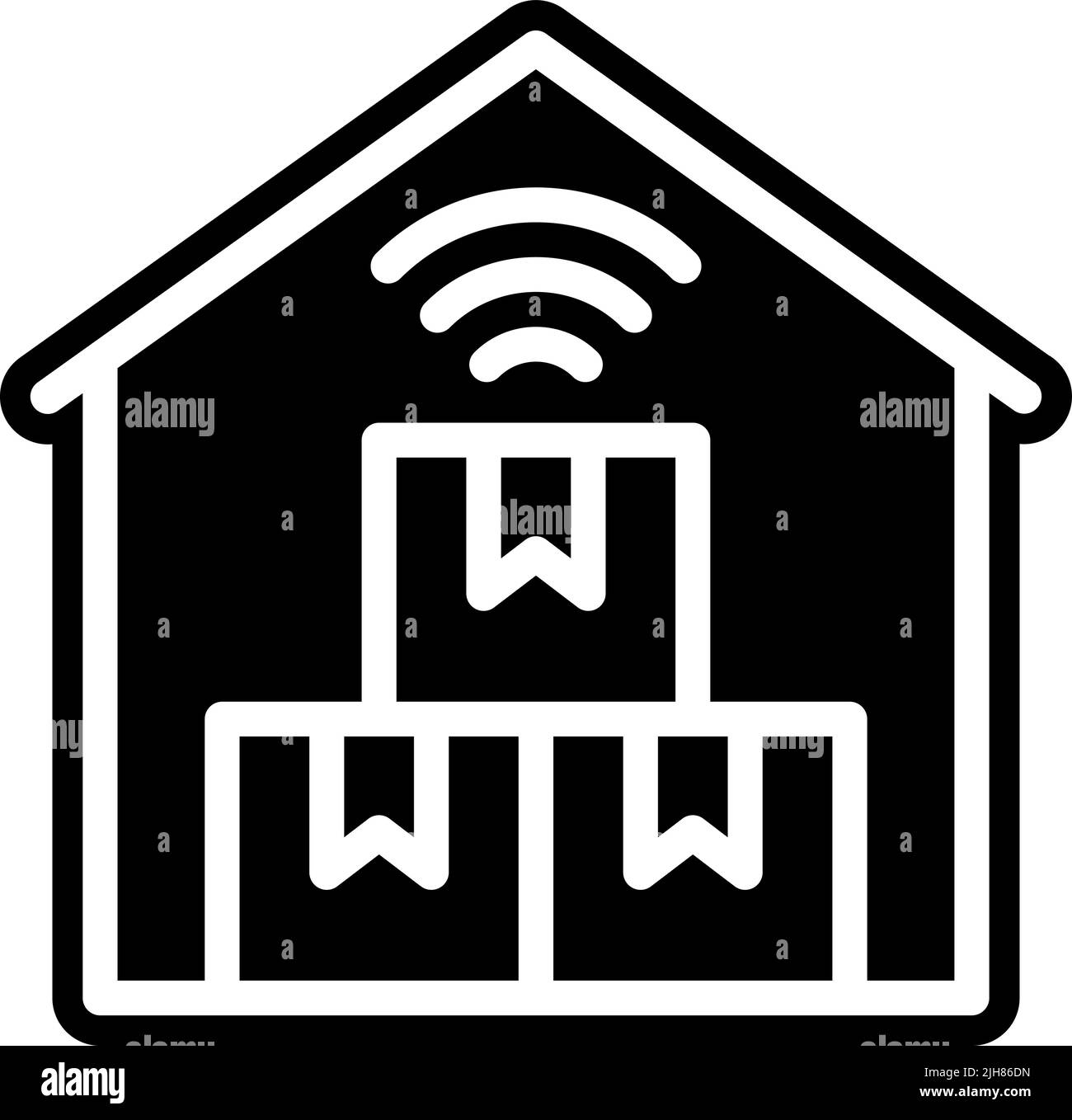 Iiot storehouse icon Stock Vector