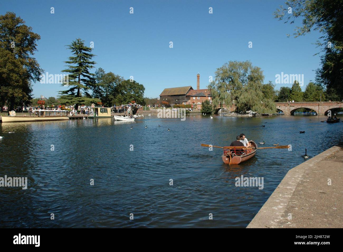 Boating on the River Avon,Stratford on Avon Stock Photo