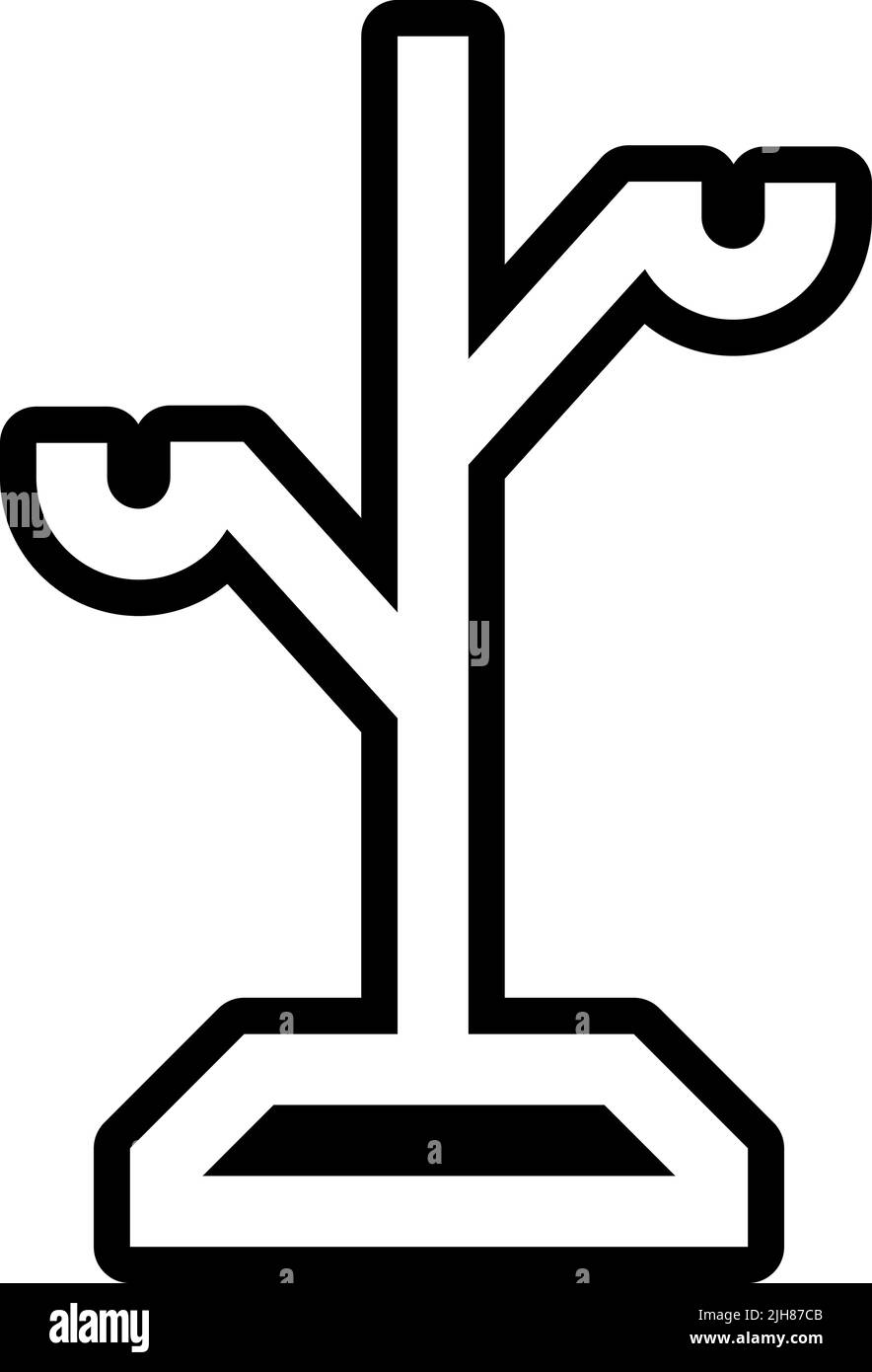 Home stuff coat rack icon Stock Vector
