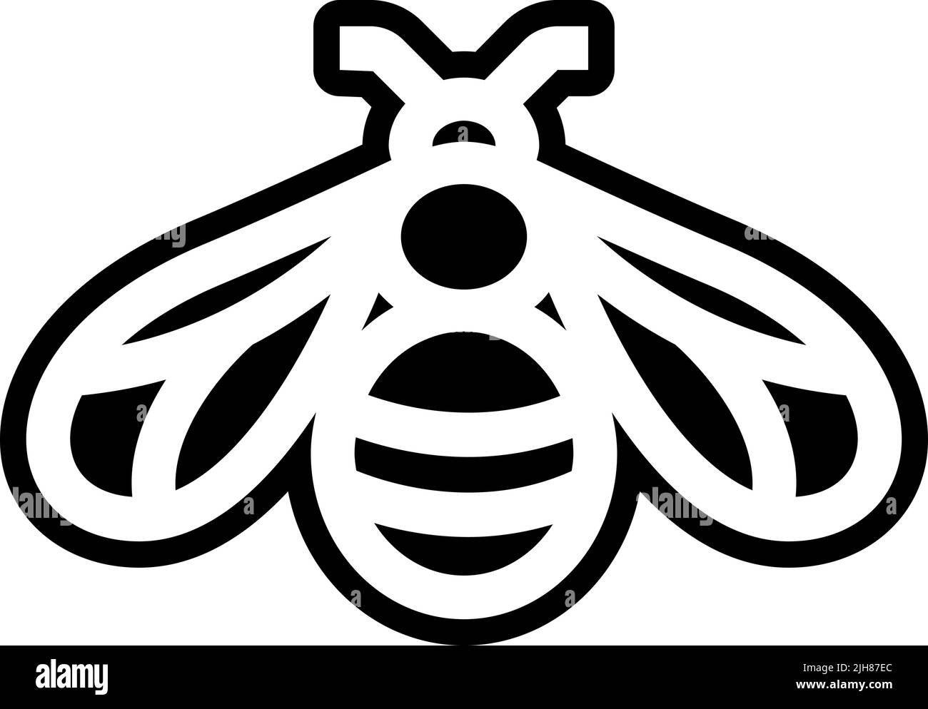 Nature bee icon Stock Vector