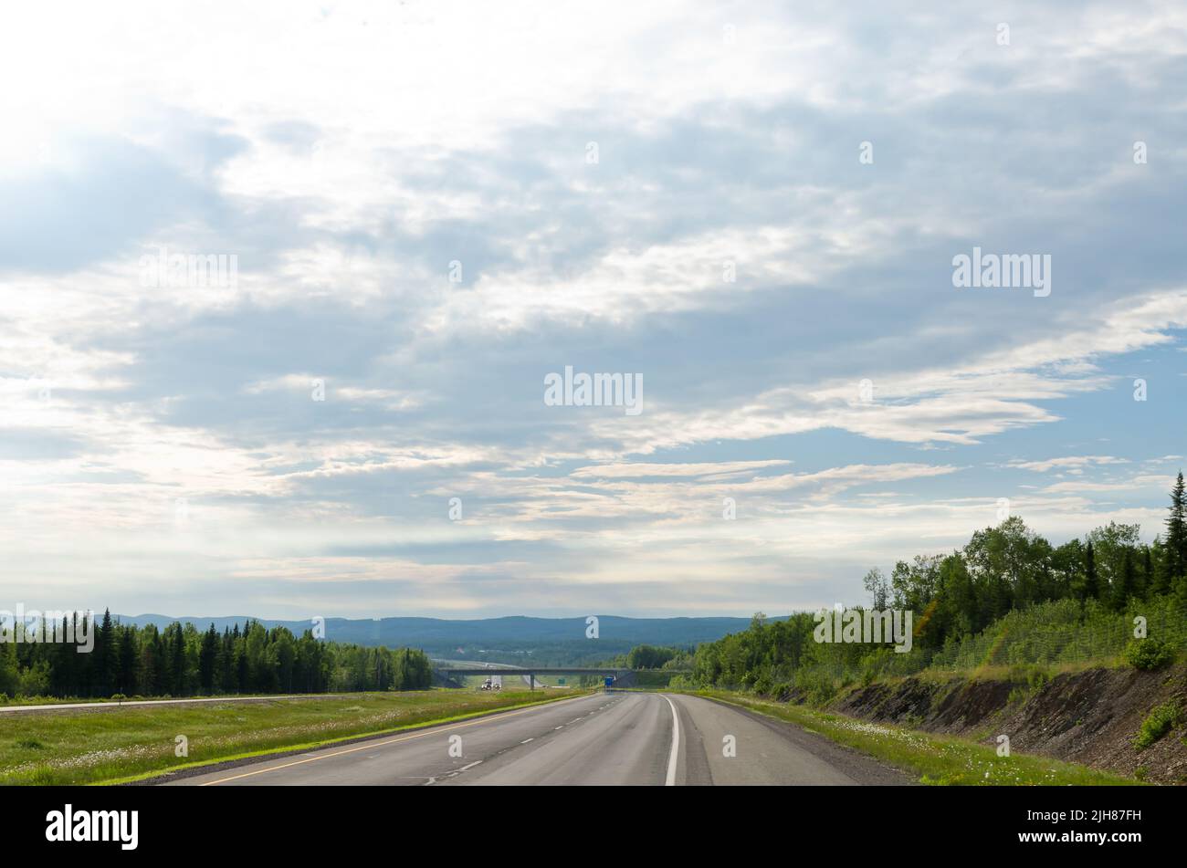Highway in North part of New Brunswick, Canada Stock Photo Alamy