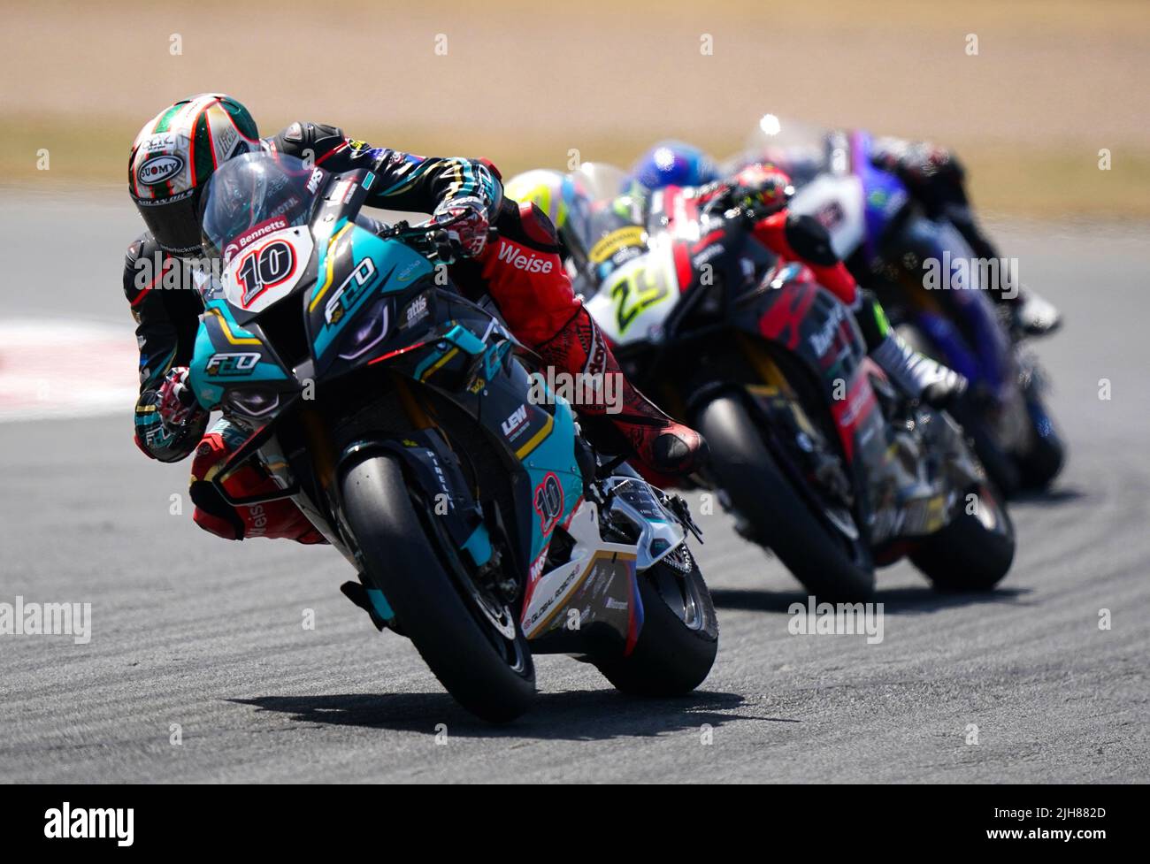FHO Racing's Peter Hickman during day two of the MOTUL FIM Superbike World Championship 2022 at Donington Park, Leicestershire. Picture date: Saturday July 16, 2022. Stock Photo