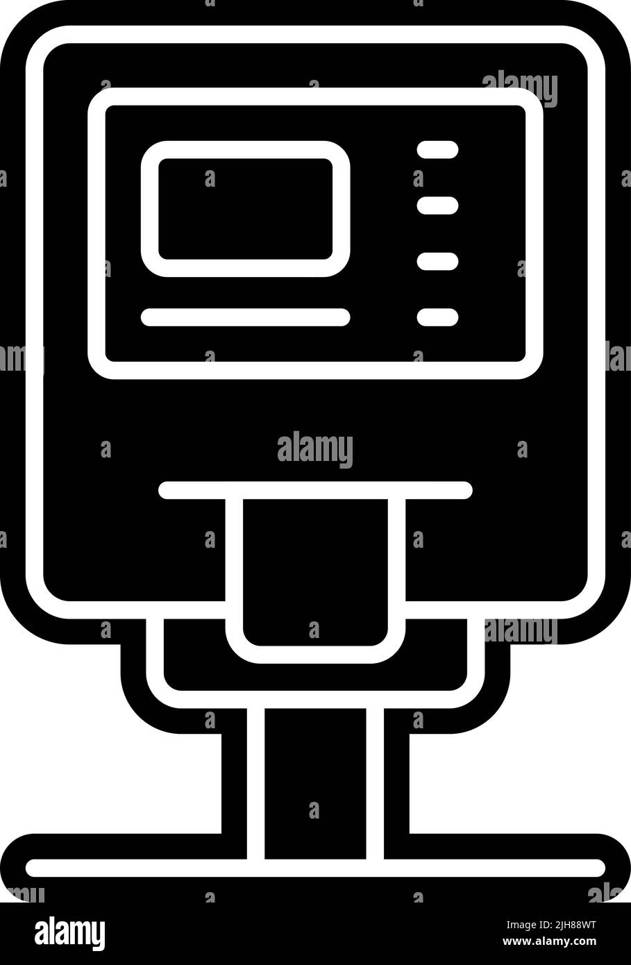 Smart city parking meter icon Stock Vector