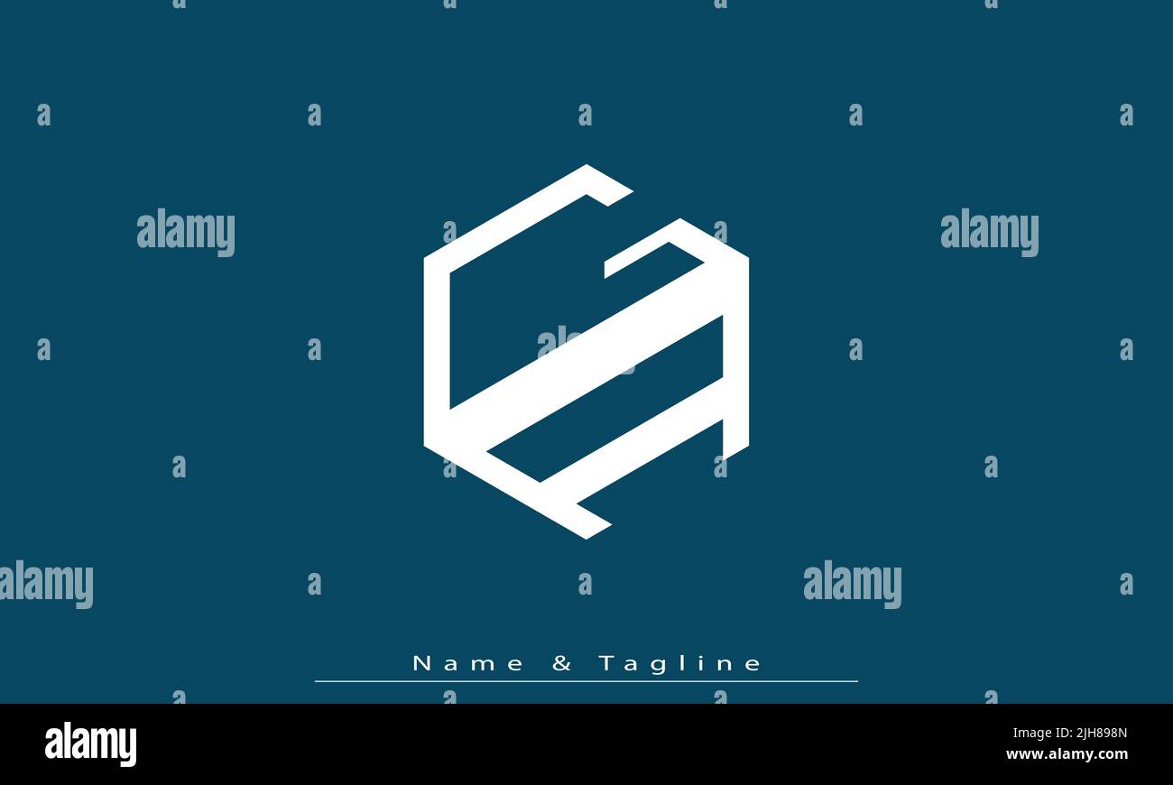 Alphabet letters Initials Monogram logo GA , AG Stock Vector