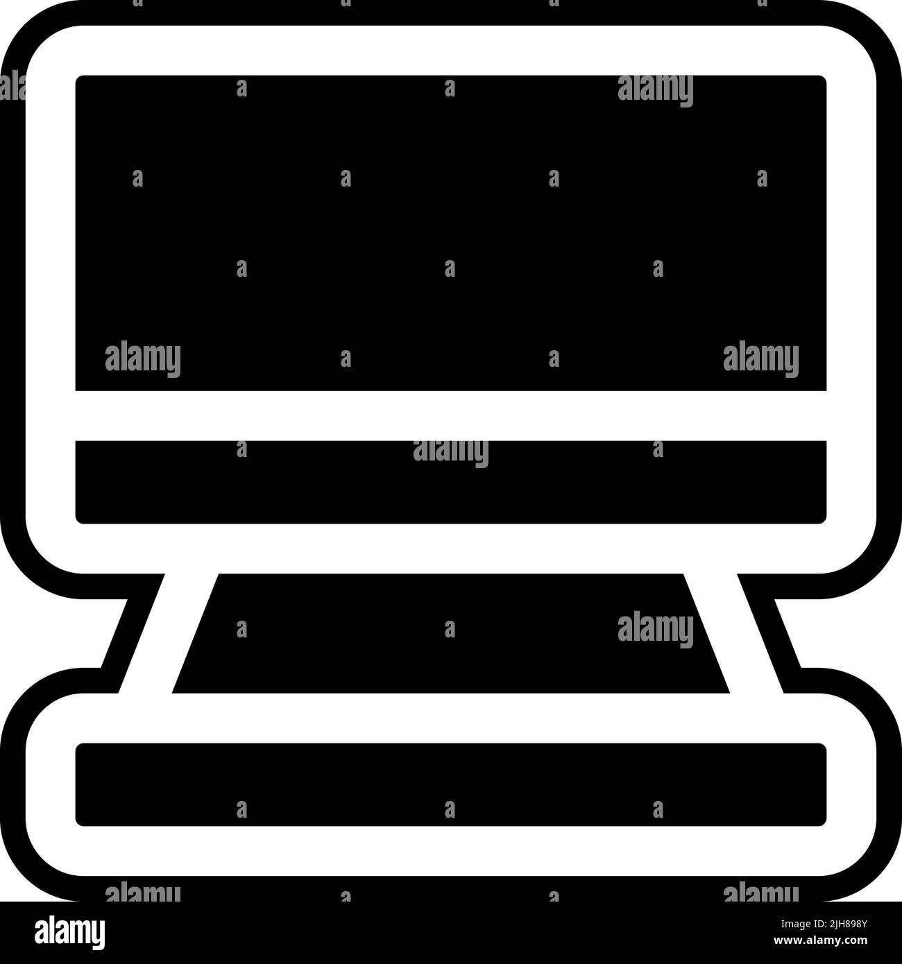 School and online learning monitor icon Stock Vector