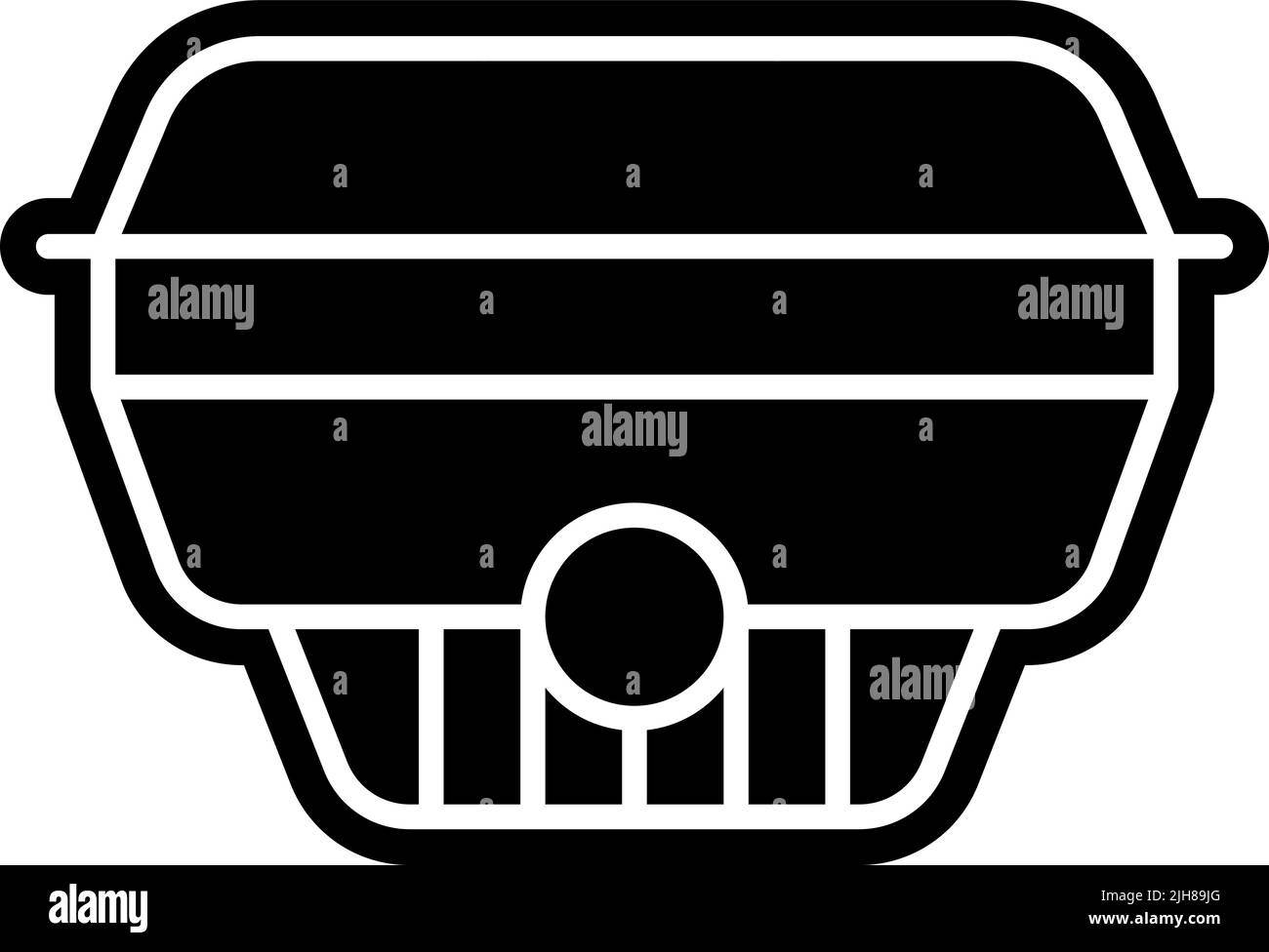 Smart home smoke detector icon Stock Vector