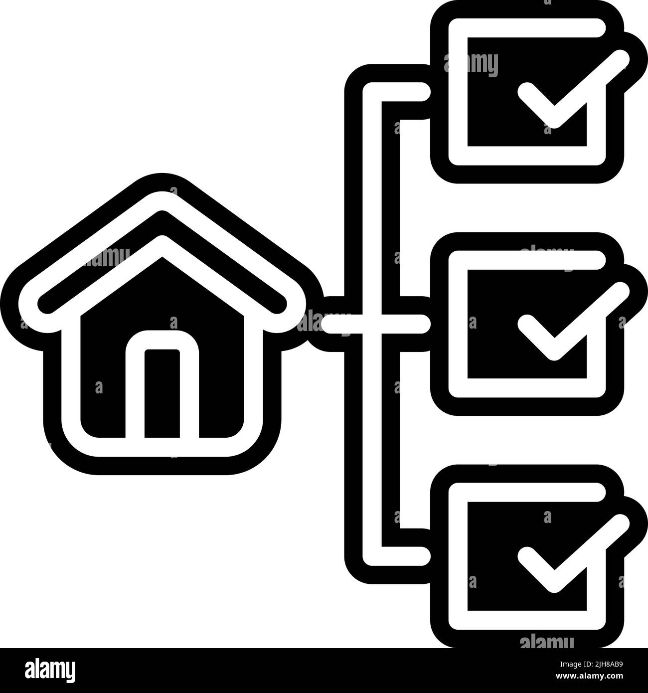 Property management management icon Stock Vector