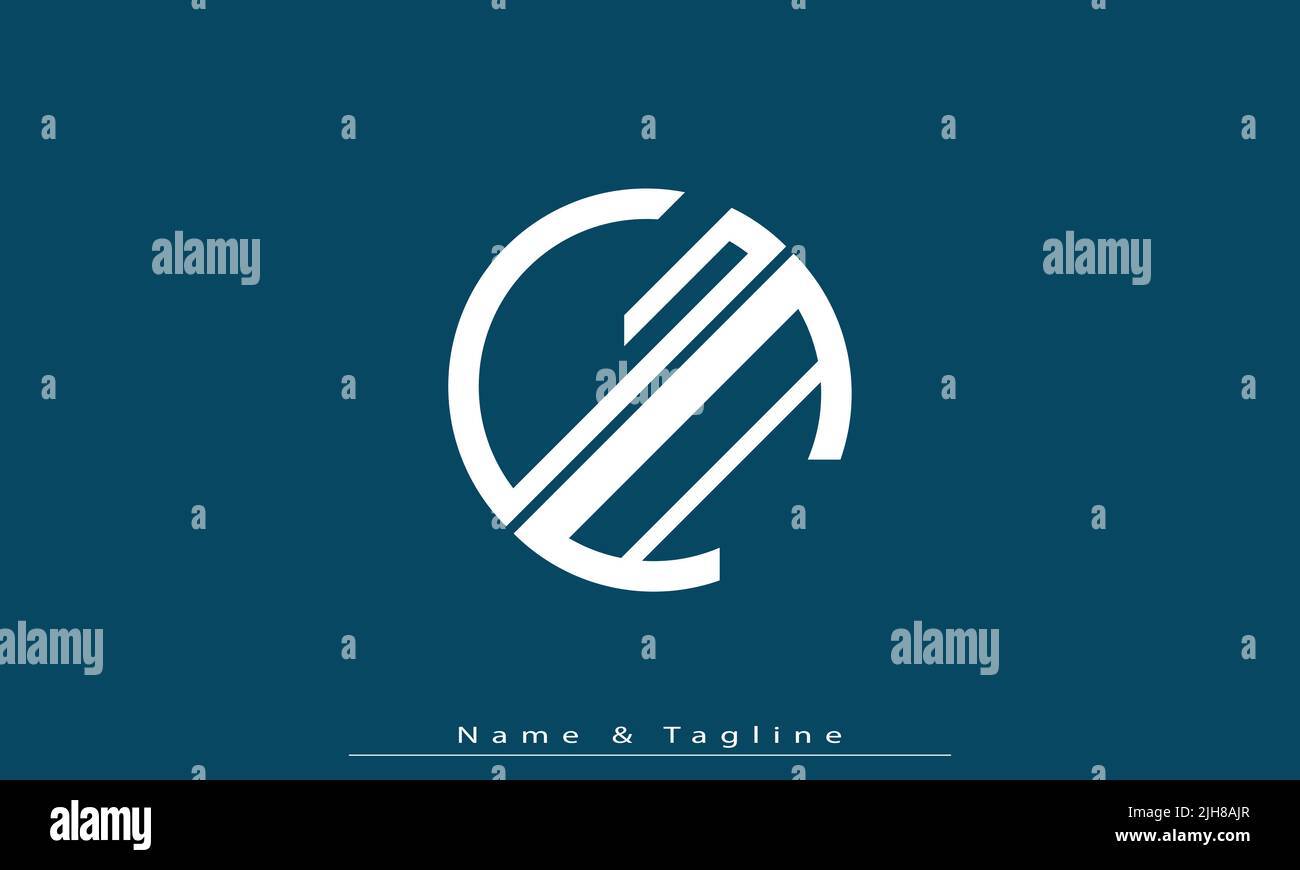 Alphabet letters Initials Monogram logo GA , AG Stock Vector