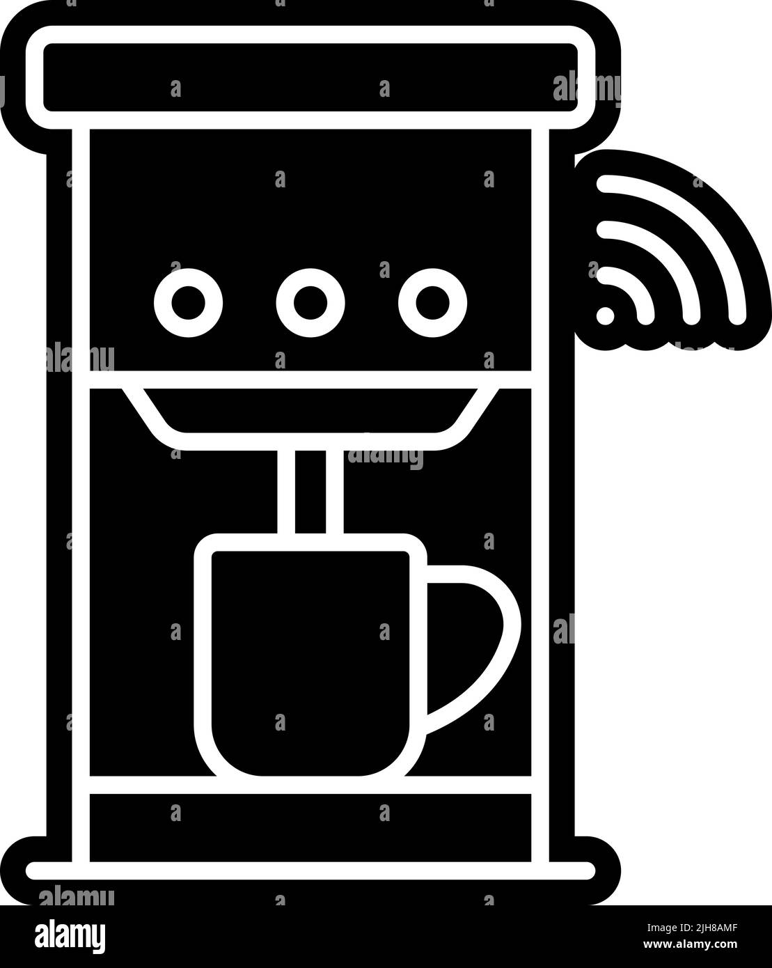 Smart home coffee maker icon Stock Vector