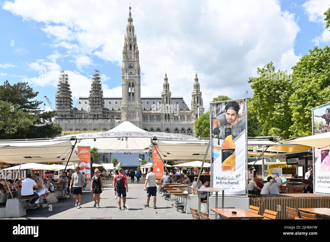 Vienna, Austria. Film festival 2022 in Vienna at Rathausplatz. Overview