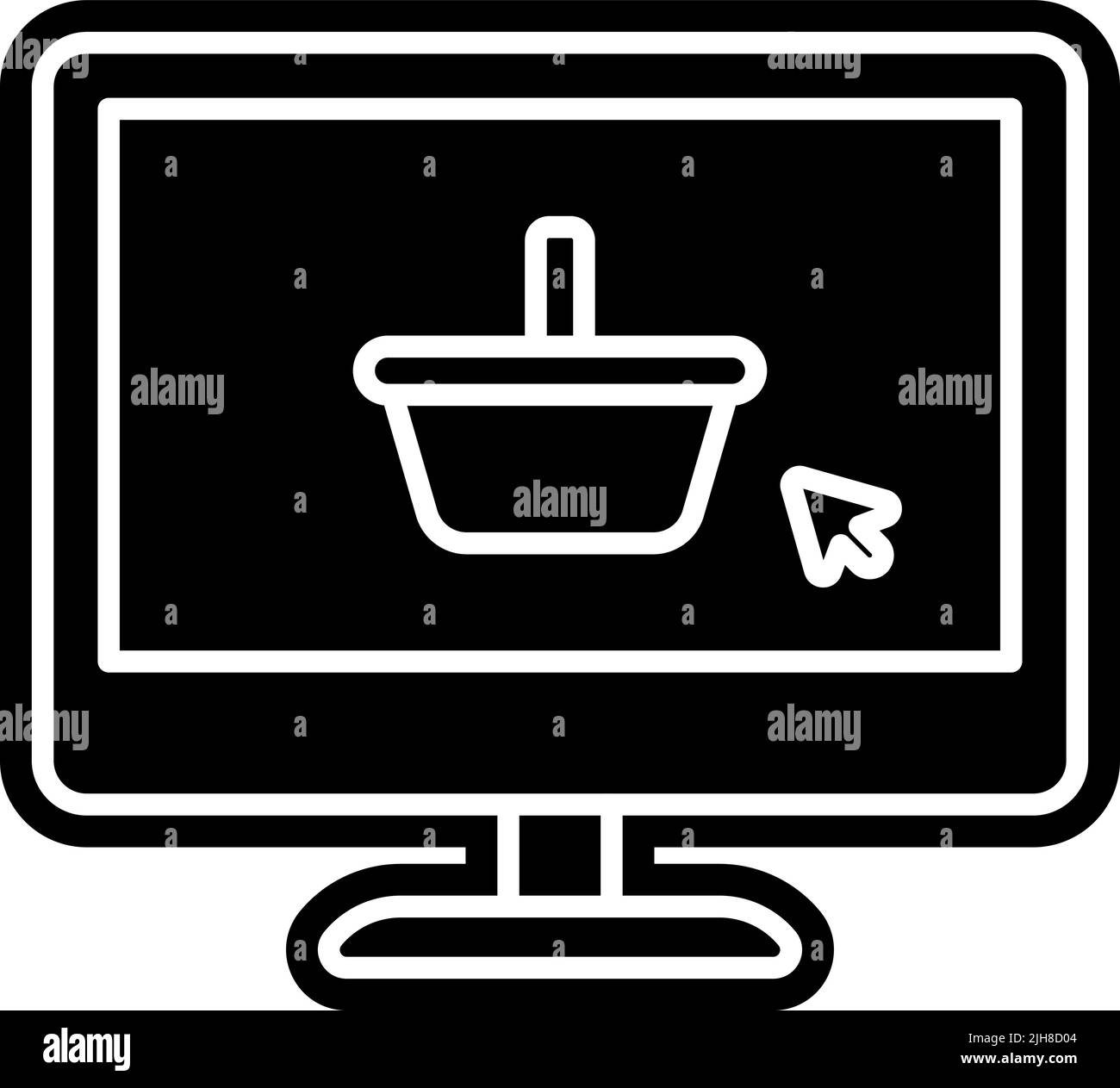 Smart city ecommerce icon Stock Vector