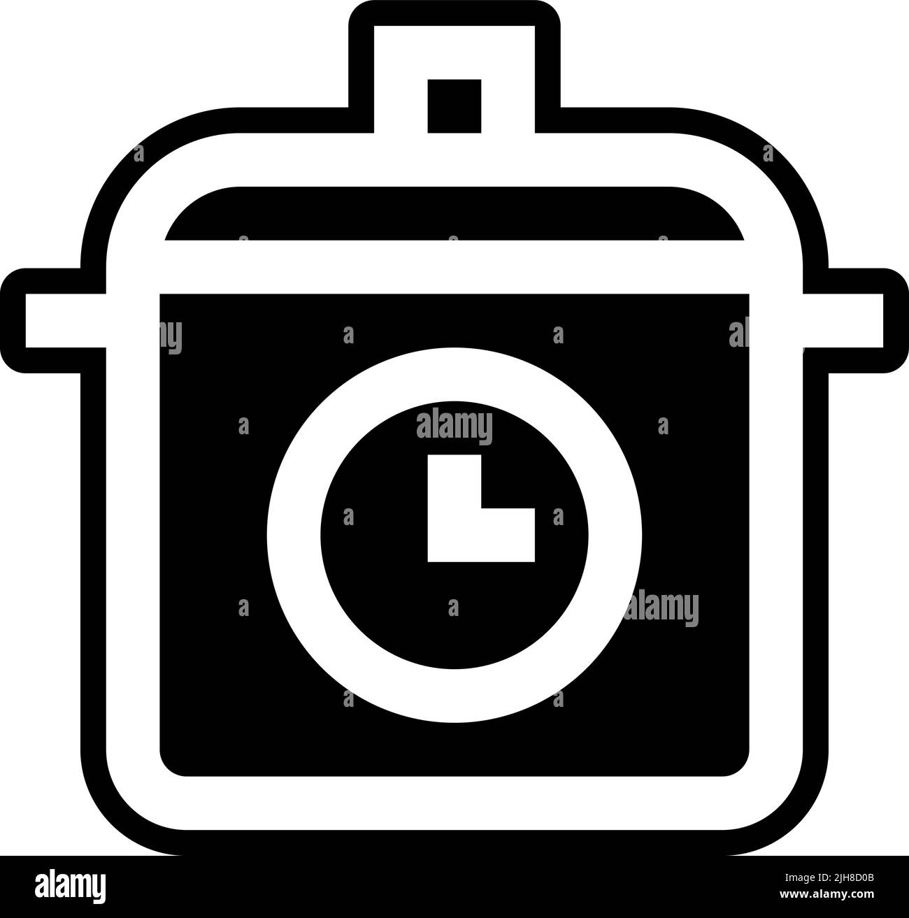 Time management set two cooking time icon Stock Vector