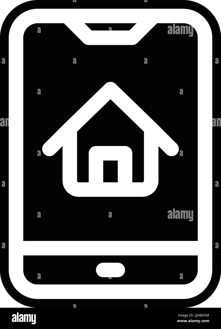 Smarthome smartphone icon Stock Vector