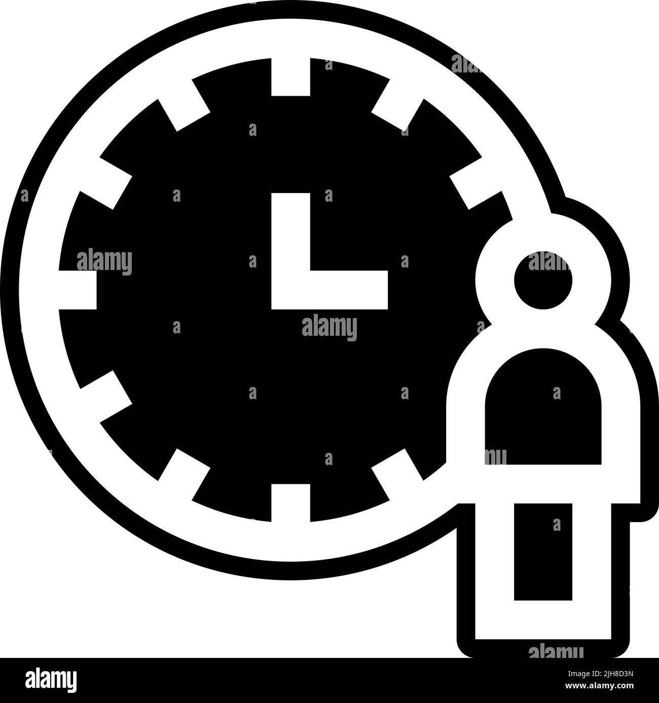 Time management set two waiting icon Stock Vector