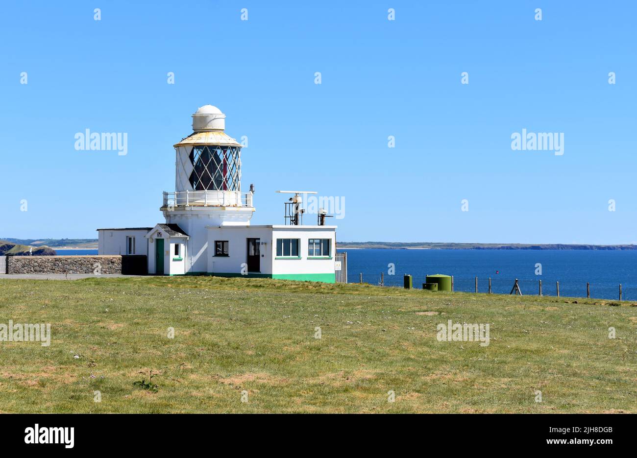 St Ann's Head lighthouse, Dale, Pembrokeshire, Wales Stock Photo Alamy